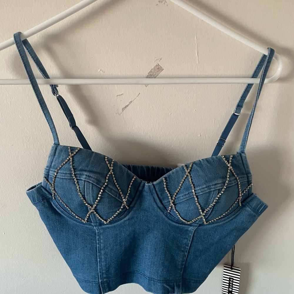 Denim top size small